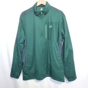 Adidas All Weather Jacket Stow Away Hood Green Mens XL